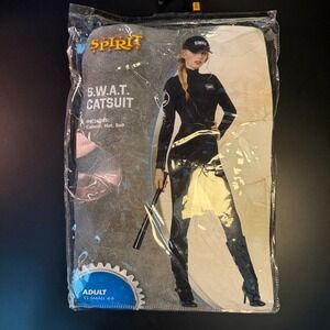 Spirit Halloween S.W.A.T. Catsuit Costume Adult Halloween Cosplay Small‎